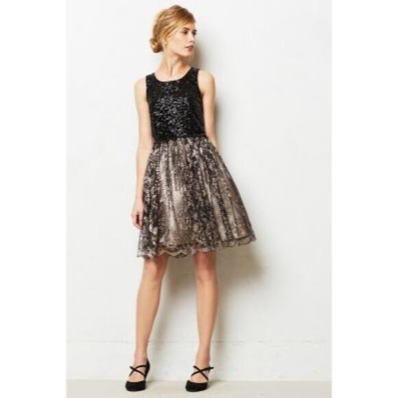 Leifsdottir Anthropologie sequin and tulle party dress. Size 8 - Picture 2 of 8